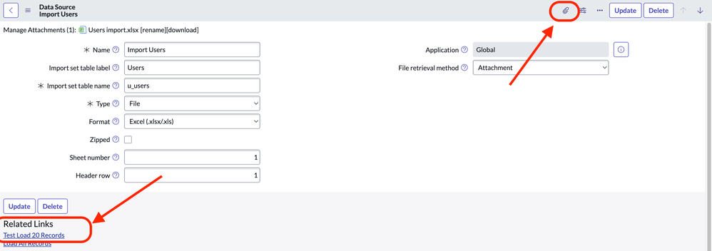 Testing the data source load
