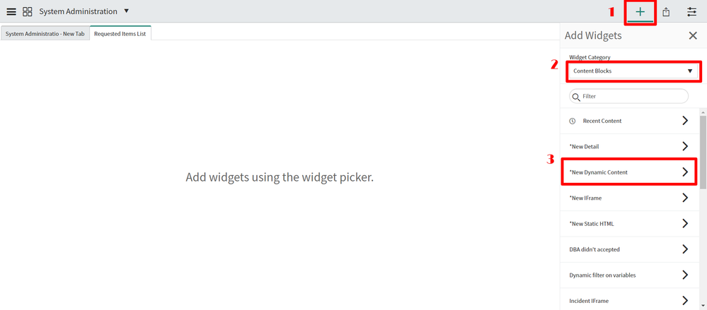 Adding a new Dynamic Content block
